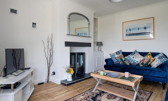 Lounge showing TV and fireplace